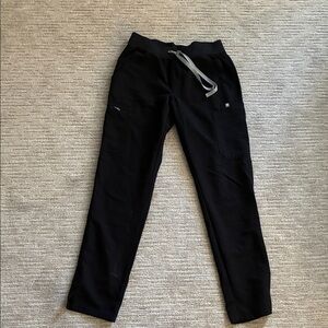 Figs Black Straight Leg Pants and top